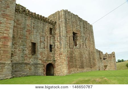 A view of the ruins of Crichton castle