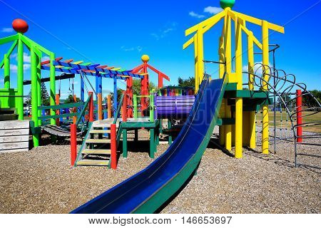 Picture Of Colorful Playground With Equipment, Levin, New Zealand