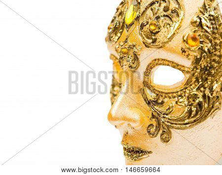 art carnival mask isolated on white background