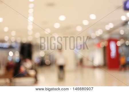 Blurred shopping mall or indistinct department store for the design background.