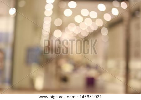 Blurred shopping mall or indistinct department store for the design background.