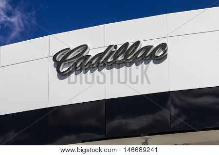 Indianapolis - Circa September 2016: Cadillac Automobile Dealership. Cadillac is the Luxury Division of General Motors I