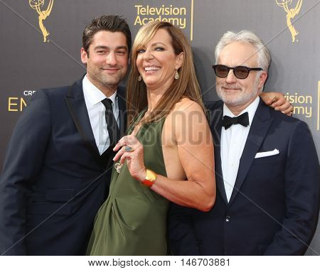 LOS ANGELES - SEP 10:  Philip Joncas, Allison Janney, Bradley Whitford at the 2016 Creative Arts Emmy Awards - Day 1 - Arrivals at the Microsoft Theater on September 10, 2016 in Los Angeles, CA