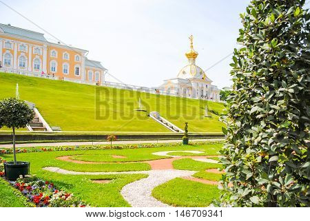 Russia, Saint-peterburg - June 24/2013: Peterhof Received Visitors After Restoration Of Many Exhibit