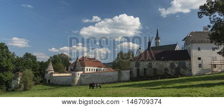 Monastery In Vyssi Brod Town In Summer Afternoon