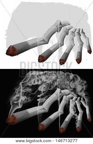 smoking a cigarette in style Belomorkanal 