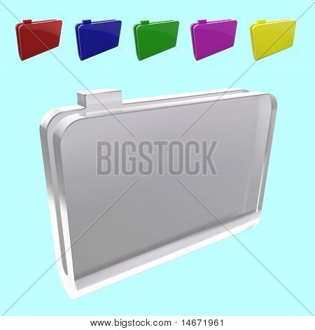 Vector collection de dossiers 3d
