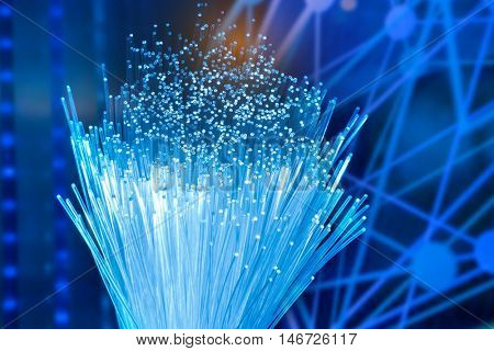 optical fiber with details and light effects