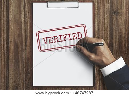 Verified Certified Affirm Authorised Approve Concept