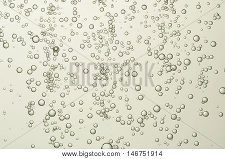 Air bubbles soars over a blurred background