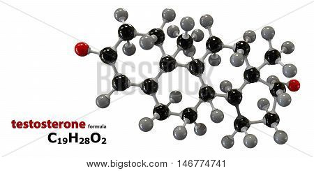 3d Illustration of testosterone neurotransmitter molecule on