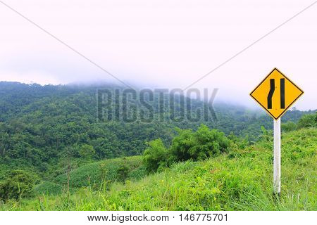 Fog cover on the mountain in morning time , Phu Ruea National park -Natual travel location in Loei,Thailand