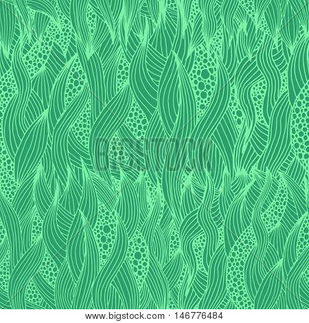 vector seamless texture line bubbles green plant