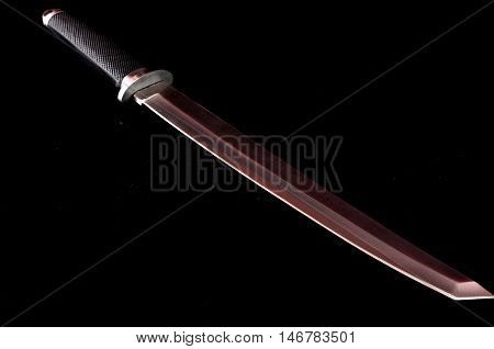 Samurai sword art of weapons from ancient Japan.