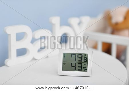 Digital temperature and humidity control in baby room