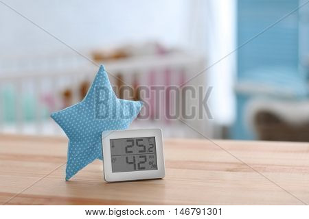 Digital temperature and humidity control in baby room