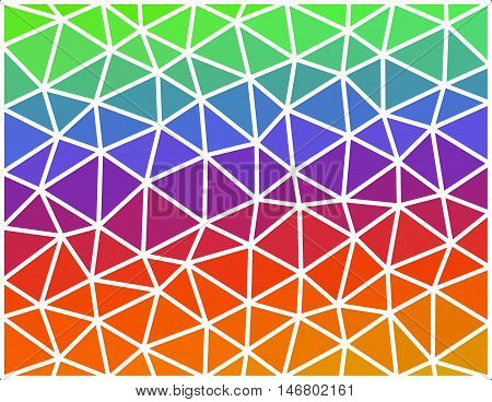 Abstract colored geometric low polygonal background with white countour