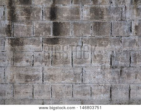 Grunge background block wall with retro filter