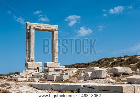 Portara of Naxos famous landmark of greece