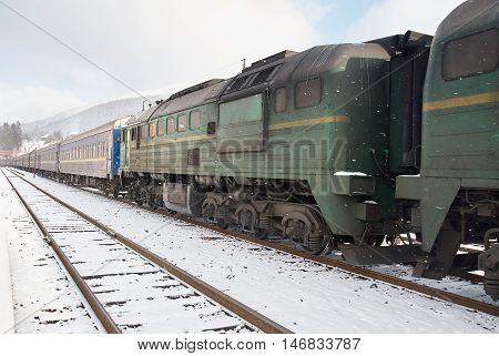 Old Diesel Passenger Train