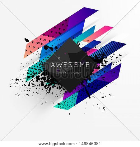 Geometric background. Template for covers, flyers, banners, posters and placards. Eps10 vector illustration