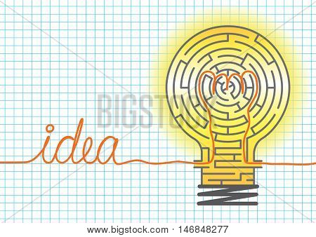 The maze bulb light idea puzzle design