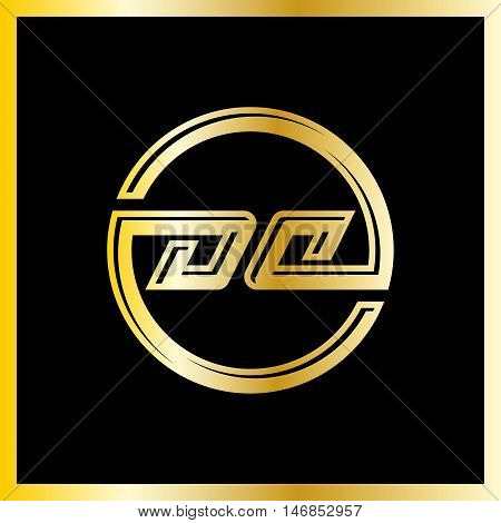 Circle Fully Mirror Da Company Linked Letter Logo
