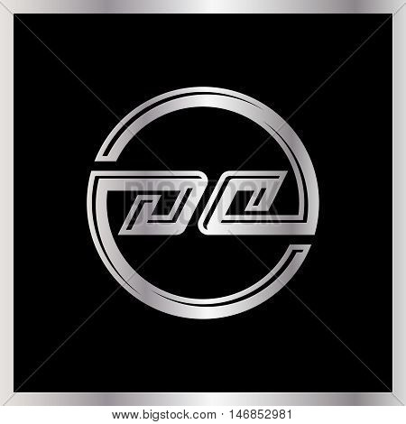 Circle Fully Mirror Da Company Linked Letter Logo