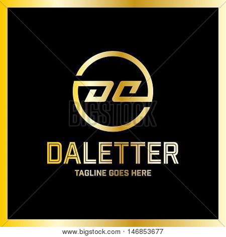 Circle Fully Mirror Da Company Linked Letter Logo