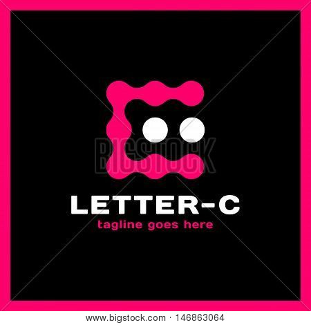 Smart Idea Creative Dots Logo. Point Colorful Letter C Logotype
