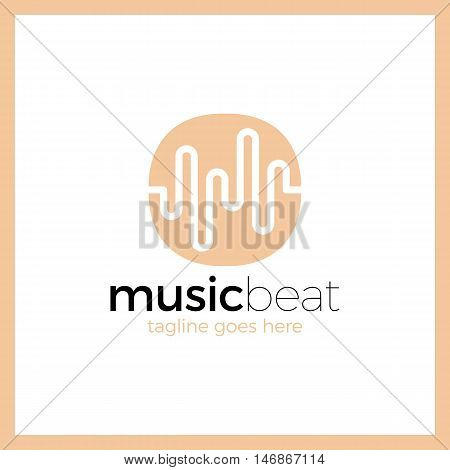 Logo Template Sound Wave, Dj, Audio System, Store. Brand, Branding, Company, Corporate, Identity, Lo