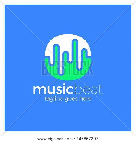 Logo Template Sound Wave, Dj, Audio System, Store. Brand, Branding, Company, Corporate, Identity, Lo