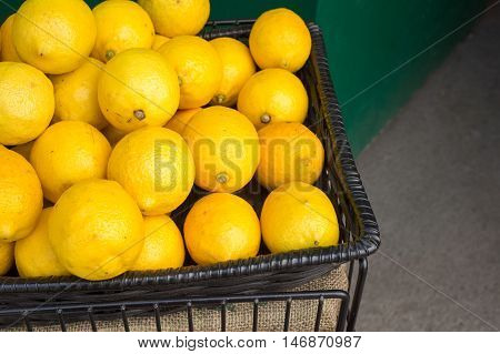 emons in baskets at the local market