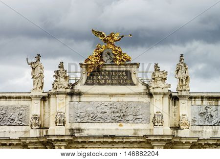Gilden Decorative Sculpture On The Central Square Of Nancy