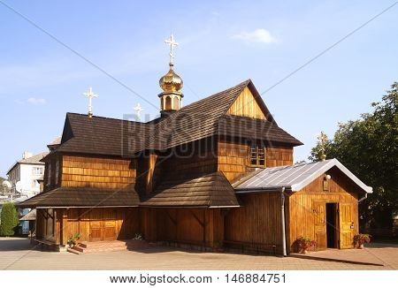 Medieval (1596) orthodox wooden church in Chortkiv Ternopil region West Ukraine