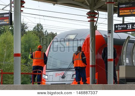 Lastochka Commuter Train. Moscow Central Circle Line.