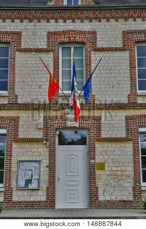 Saint Wandrille Rancon France - june 22 2016 : the city hall