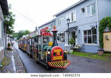 Naantali, Finland - 06 July , 2015: Cloudy Summer Day On The Historic Quarter Of Naantali