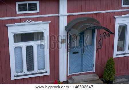 Naantali, Finland - 06 July , 2015: Cloudy Summer Day On The Historic Quarter Of Naantali