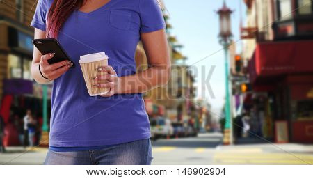 Asian Woman Resting On A Nearby Bench In The Desrt