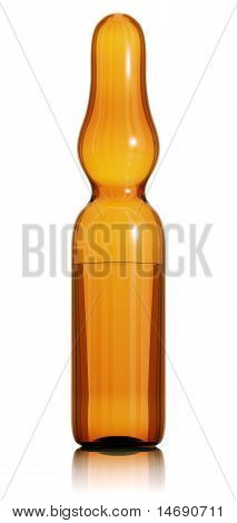 Médical ampoule de verre brun.