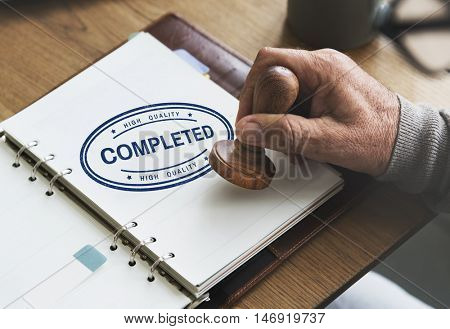 Completed Accomplishment Finished Achievement Concept