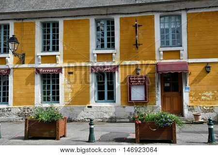 Saint Wandrille Rancon France - june 22 2016 : the village centre