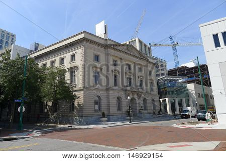 Norfolk, VA - March 24: Old City Hall (Slover Library Seaboard Building) of Norfolk, Virginia on March 24, 2016
