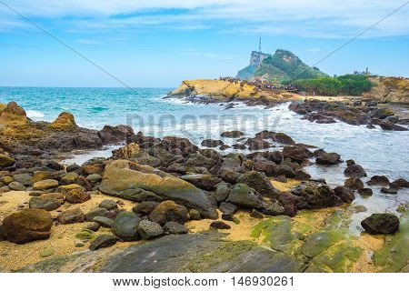 The Yehliu Geopark travel in taipei Taiwan.