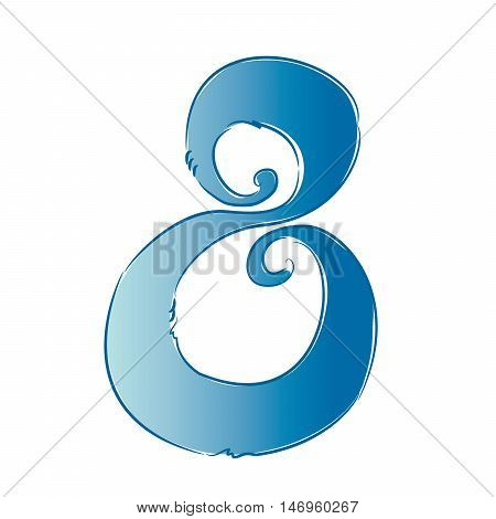 Hand drawn cartoon vector numbers. Decorative font