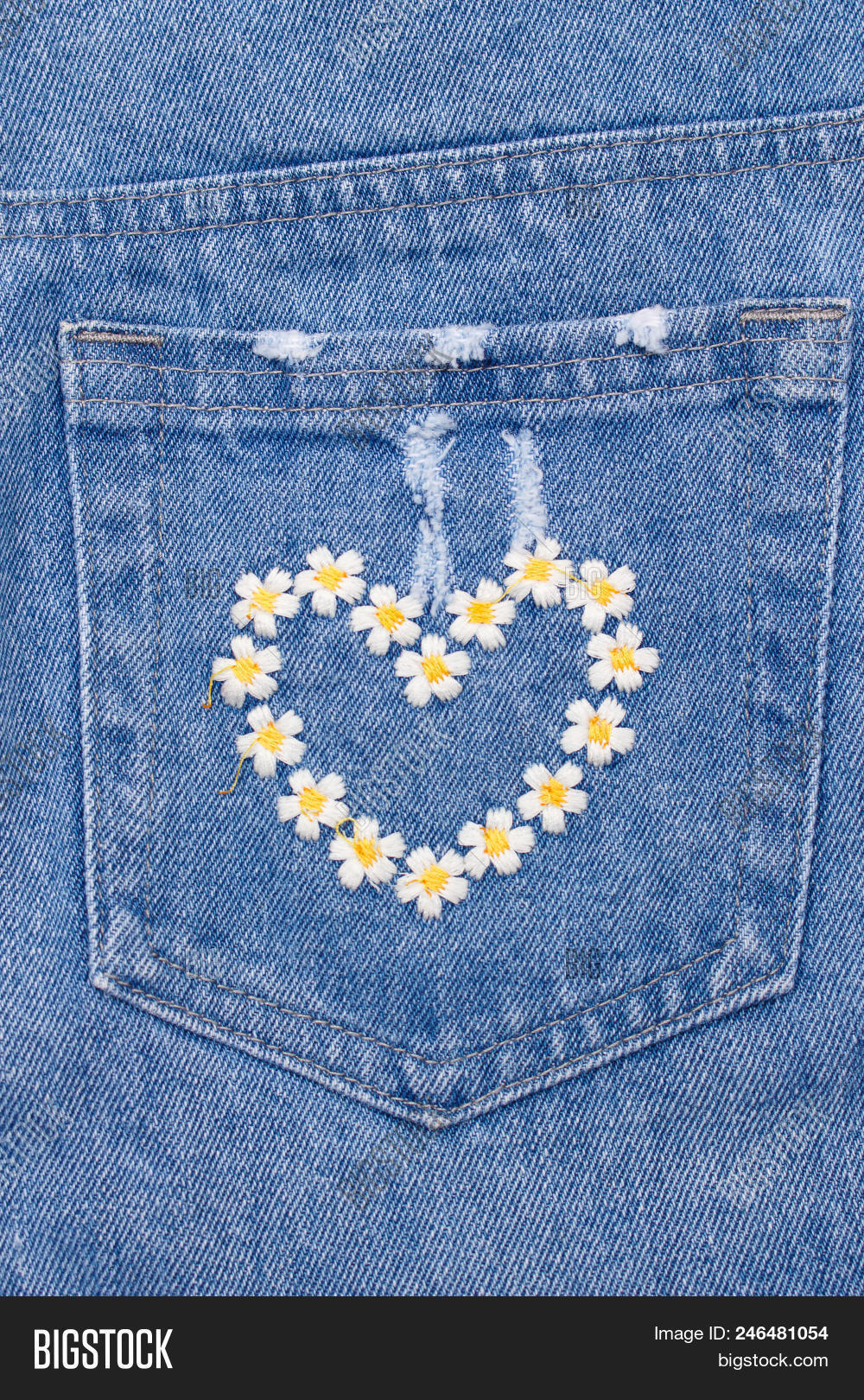 embroidered back pocket jeans