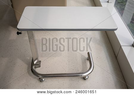 Lightweight Portable Medical Table For Tools. Overbed Table