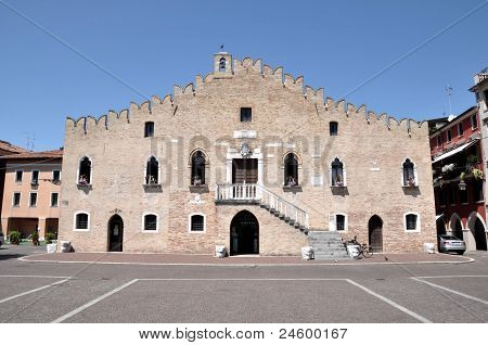 Hovedtorvet Portogruaro, Veneto, Italien