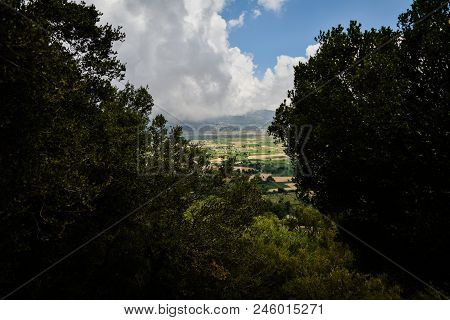 Sun Valley Of Greece. Lassithi Plateau On The Island Of Crete, Greece.